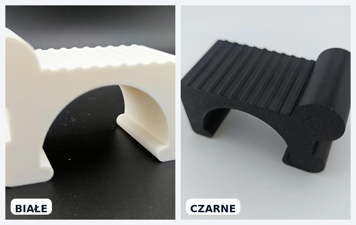 Nóżki pod doniczki ABS 63x36mm komplet 3szt czarne/białe